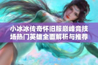 小冰冰传奇怀旧服巅峰竞技场热门英雄全面解析与推荐攻略