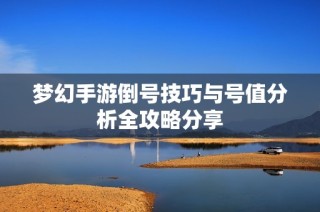 梦幻手游倒号技巧与号值分析全攻略分享