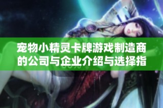 宠物小精灵卡牌游戏制造商的公司与企业介绍与选择指南