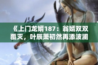 《上门龙婿187：翁婿双双覆灭，叶辰萧初然再添波澜》