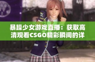 暴躁少女游戏直播：获取高清观看CSGO精彩瞬间的详细指南