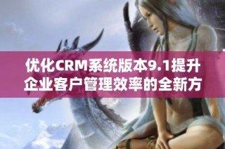 优化CRM系统版本9.1提升企业客户管理效率的全新方案