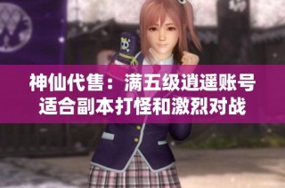 神仙代售：满五级逍遥账号适合副本打怪和激烈对战