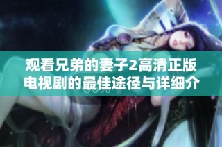 观看兄弟的妻子2高清正版电视剧的最佳途径与详细介绍