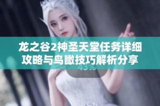 龙之谷2神圣天堂任务详细攻略与鸟瞰技巧解析分享