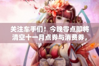 关注车手们！今晚零点即将清空十一月点券与消费券，别错过机会！