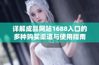 详解成品网站1688入口的多种购买渠道与使用指南