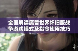 全面解读魔兽世界怀旧服战争游戏模式及指令使用技巧