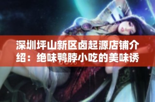 深圳坪山新区卤起源店铺介绍：绝味鸭脖小吃的美味诱惑
