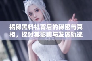 揭秘黑料社背后的秘密与真相，探讨其影响与发展轨迹