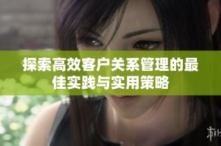 探索高效客户关系管理的最佳实践与实用策略