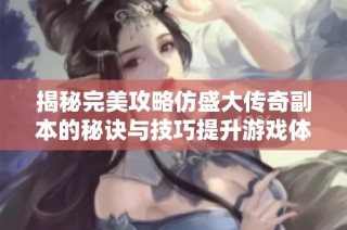 揭秘完美攻略仿盛大传奇副本的秘诀与技巧提升游戏体验