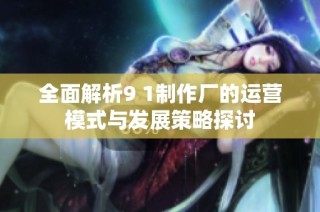 全面解析9 1制作厂的运营模式与发展策略探讨
