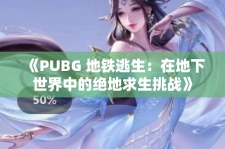 《PUBG 地铁逃生：在地下世界中的绝地求生挑战》