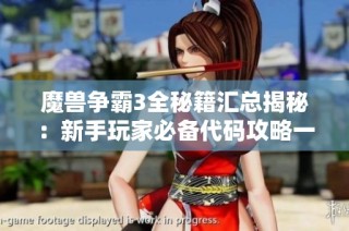 魔兽争霸3全秘籍汇总揭秘：新手玩家必备代码攻略一览