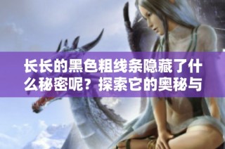 长长的黑色粗线条隐藏了什么秘密呢？探索它的奥秘与用途。