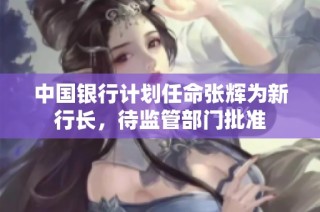 中国银行计划任命张辉为新行长，待监管部门批准
