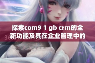 探索com9 1 gb crm的全新功能及其在企业管理中的应用优势