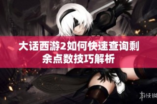 大话西游2如何快速查询剩余点数技巧解析