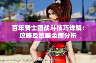 百年骑士团战斗技巧详解：攻略及策略全面分析