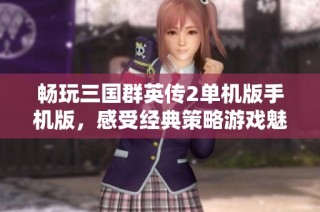 畅玩三国群英传2单机版手机版，感受经典策略游戏魅力