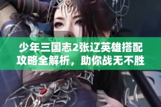 少年三国志2张辽英雄搭配攻略全解析，助你战无不胜！