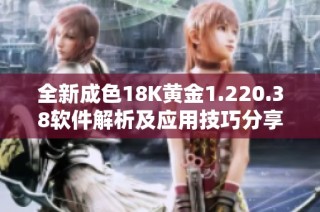 全新成色18K黄金1.220.38软件解析及应用技巧分享