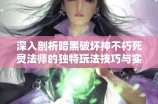 深入剖析暗黑破坏神不朽死灵法师的独特玩法技巧与实用攻略指南