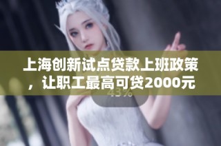 上海创新试点贷款上班政策，让职工最高可贷2000元解决资金难题