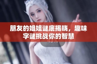 朋友的姐姐谜底揭晓，趣味字谜挑战你的智慧
