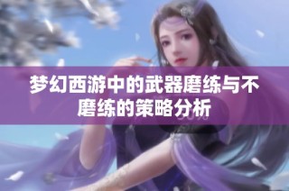 梦幻西游中的武器磨练与不磨练的策略分析