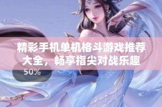精彩手机单机格斗游戏推荐大全，畅享指尖对战乐趣