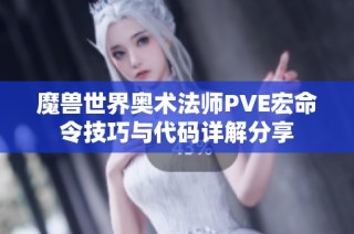 魔兽世界奥术法师PVE宏命令技巧与代码详解分享