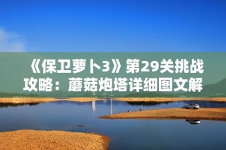 《保卫萝卜3》第29关挑战攻略：蘑菇炮塔详细图文解析与策略分享