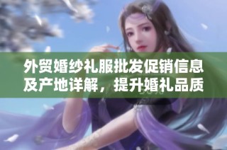 外贸婚纱礼服批发促销信息及产地详解，提升婚礼品质