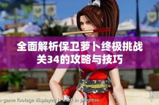 全面解析保卫萝卜终极挑战关34的攻略与技巧