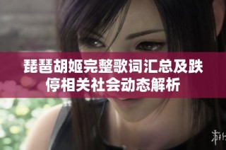 琵琶胡姬完整歌词汇总及跌停相关社会动态解析