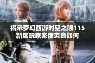 揭示梦幻西游时空之隙115新区玩家密度究竟如何