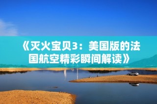 《灭火宝贝3：美国版的法国航空精彩瞬间解读》