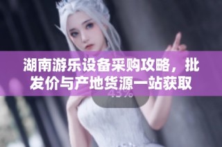 湖南游乐设备采购攻略，批发价与产地货源一站获取