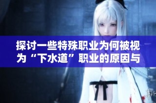 探讨一些特殊职业为何被视为“下水道”职业的原因与背景