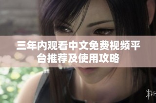 三年内观看中文免费视频平台推荐及使用攻略