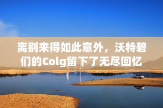 离别来得如此意外，沃特碧们的Colg留下了无尽回忆