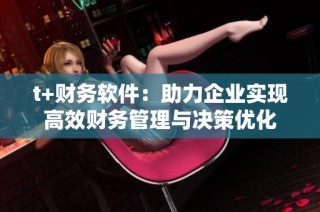 t+财务软件：助力企业实现高效财务管理与决策优化