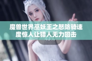 魔兽世界巫妖王之怒防骑速度惊人让猎人无力回击
