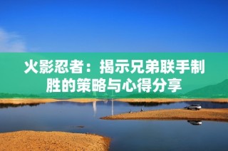 火影忍者：揭示兄弟联手制胜的策略与心得分享