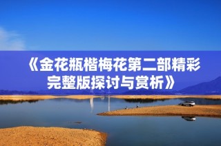 《金花瓶楷梅花第二部精彩完整版探讨与赏析》