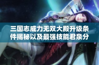 三国志威力无双大殿升级条件揭秘以及最强技能君泉分析