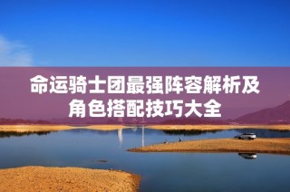 命运骑士团最强阵容解析及角色搭配技巧大全