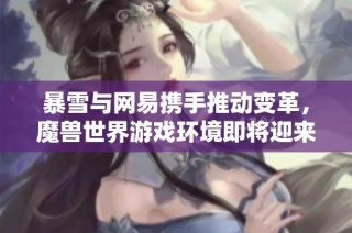 暴雪与网易携手推动变革，魔兽世界游戏环境即将迎来巨大变化！